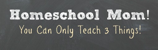 Homeschool Mom! You Can Only Teach 3 Things